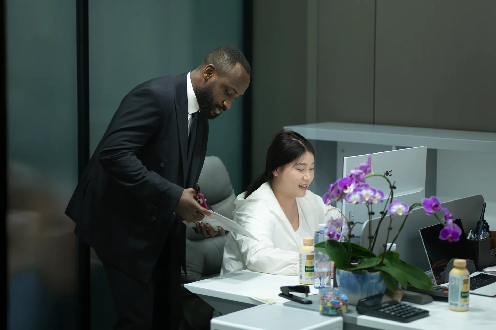 Diverse business team in meeting discussing strategy