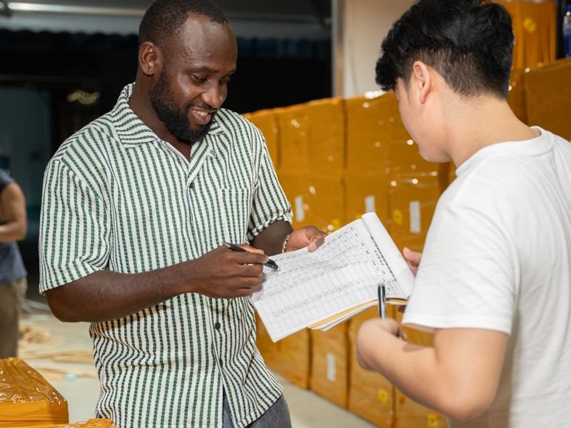 Manufacturing factory floor with production equipment